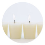 four candles round sticker