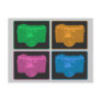 Four Colorful Retro Cameras Postcards
