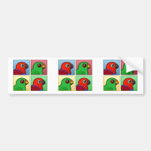 Four Colour Eclectus Bumper Stickers