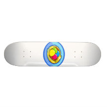 four coloured eggs next blue oval.png custom skateboard