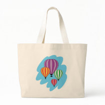 Four Colourful Hot Air Balloons Canvas Bags