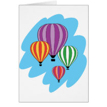 Four Colourful Hot Air Balloons
