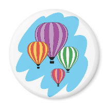 Four Colourful Hot Air Balloons