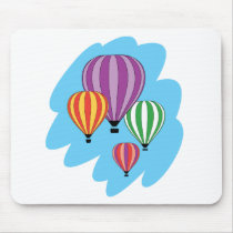 Four Colourful Hot Air Balloons