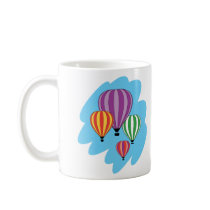 Four Colourful Hot Air Balloons Coffee Mugs