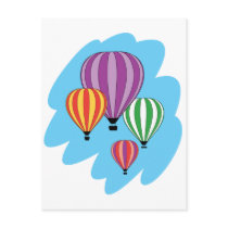 Four Colourful Hot Air Balloons