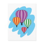 Four Colourful Hot Air Balloons postcards