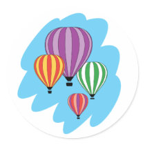 Four Colourful Hot Air Balloons
