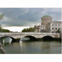 Four Courts And The Liffy River In Dublin Acrylic Cut Outs