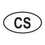 FOUR Czechoslovakia "CS" stickers