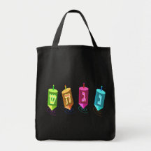 Four Dreidels Dark Bags