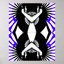 Four Fan Symmetric Poster