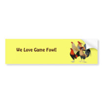 Four Game Cocks Bumper Sticker