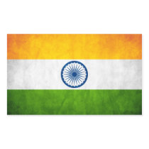 FOUR Grange India National Flag Rectangular Stickers