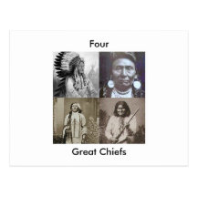 Four Great Chiefs Postcard