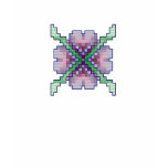 Four Heart Flower Cross Stitch t-shirts
