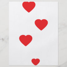 four hearts icon personalized flyer