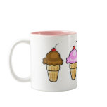 four ice creams mugs