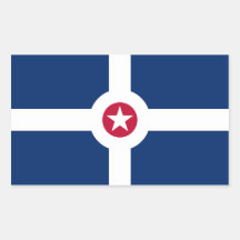 FOUR Indianapolis Flag Sticker