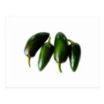 Four Jalapeno Peppers Green Photograph Post Cards