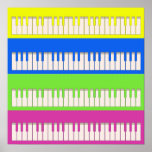 Four Keyboards Pop Art Poster posters