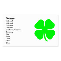 Four Leaf Clover Business Card