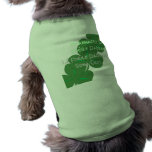 Four Leaf Clover Green Doggie T with Gaelic Wishes