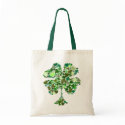Four Leaf Clover Irish Tote Bag