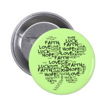 Four Leaf Clover Meaning: Hope, Faith, Love, Luck Button
