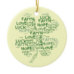 Four Leaf Clover Meaning: Hope, Faith, Love, Luck ornaments
