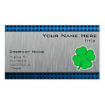 Four Leaf Clover; metal-look Business Card