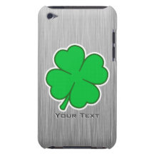 Four Leaf Clover; metal-look iPod Touch Covers