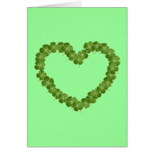 Four Leaf Clover Shamrock Heart Cards