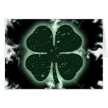 four leaf clover. smoked. cards