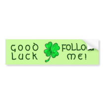 FOUR LEAF CLOVERS BUMPER STICKER