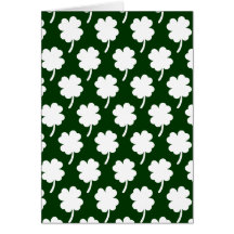 Four Leaf Clovers Greeting Card