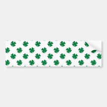 Four leaf clovers in green bumper stickers