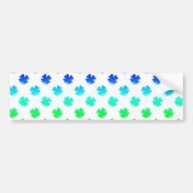 Four leaf clovers in rainbow bumper sticker