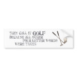 Four Letter Word bumper stickers