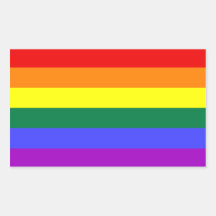 FOUR LGBT Flag Rectangular Stickers