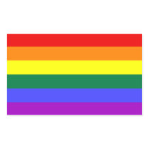 FOUR LGBT Flag Rectangular Stickers