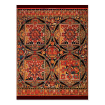 Four Mandalas Postcard