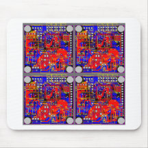 Four Printed Circuit Boards (PCB) Mouse Mat