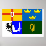 Four Provinces, Ireland flag Print