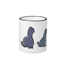 four sad seals coffee mug