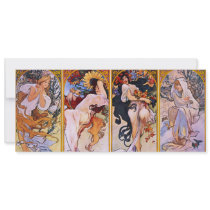 Four Seasons Alfons Mucha Personalized Invitation