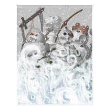 Four Snowmen of the Apocalypse Postcard