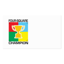 Four-Square Champion Business Cards