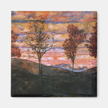 Four Trees Fridge Magnets