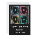 Four Turntables invitations